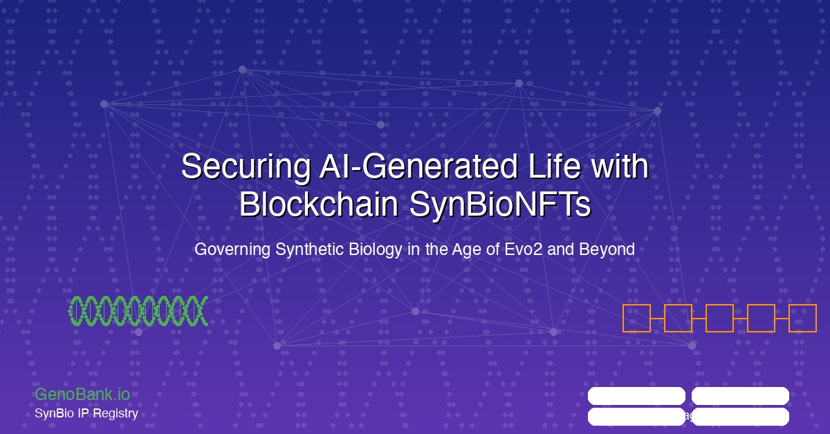 Securing the Future of AI-Generated Life: Why Blockchain SynBioNFTs Are Critical for Synthetic Biology Governance
