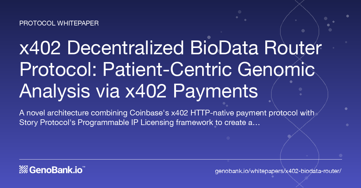 x402 Decentralized BioData Router Protocol: Patient-Centric Genomic ...